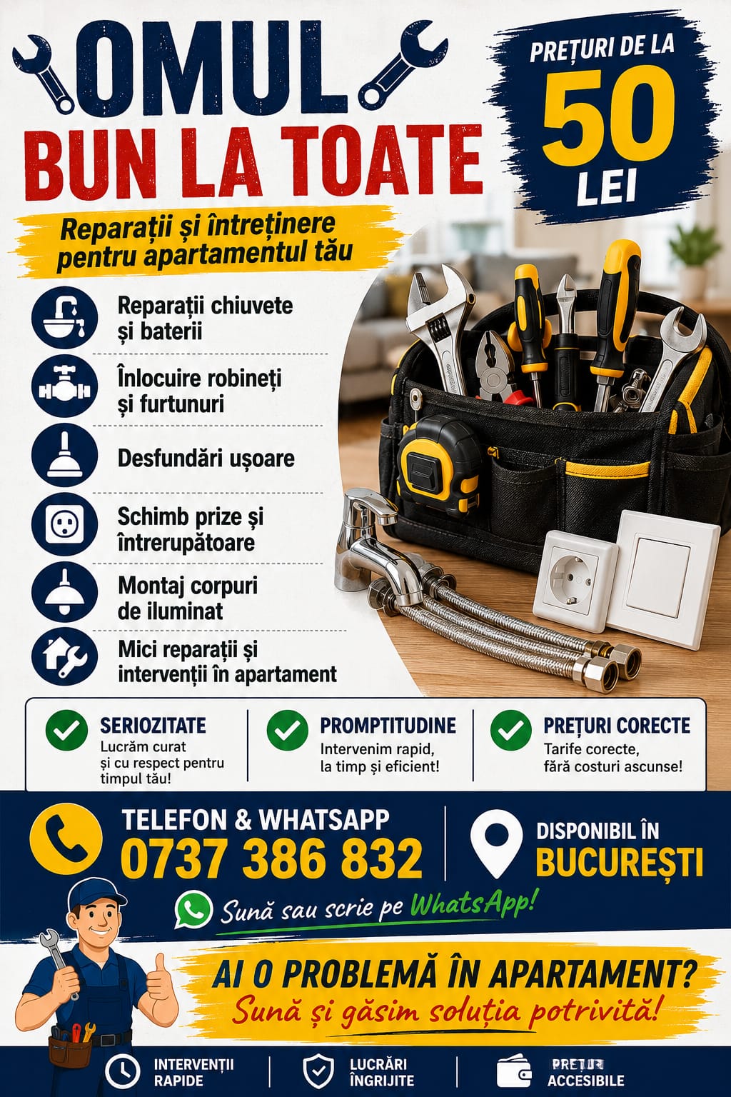 servicii reparatii electrice sanitare montaj